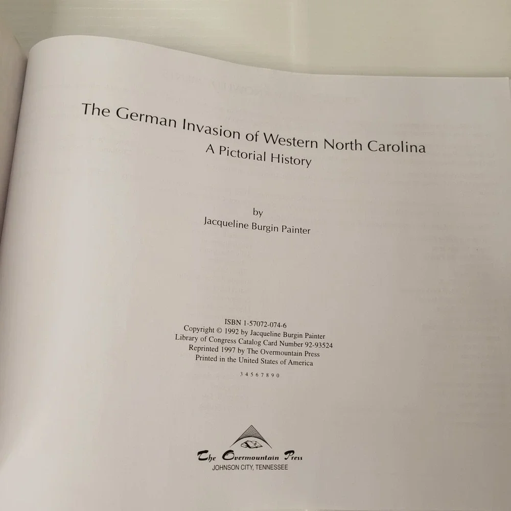 German Invasion Western North Carolina WWI Hot Springs NC Painter 1997 Rare READ
